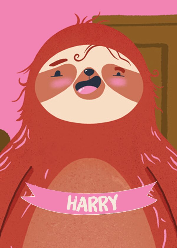 Harry, a sloth character card from Get Up